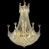 Crystal Corona Chandelier - Elegant Lighting 8949D24G