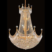 Crystal Corona Chandelier - Elegant Lighting 8949D30G