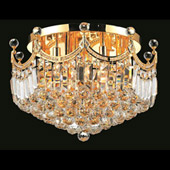 Crystal Corona Semi Flush Mount Ceiling Light - Elegant Lighting 8949F20G