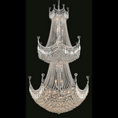 Crystal Corona Tall Chandelier - Elegant Lighting 8949G36C