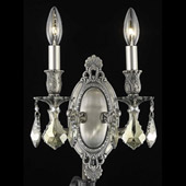 Crystal Rosalia Wall Sconce - Elegant Lighting 9202W9PW-GT