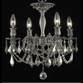 Crystal Rosalia Semi Flush Mount Ceiling Light - Elegant Lighting 9204F17PW-GT