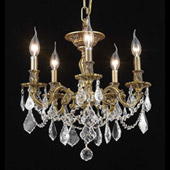 Crystal Rosalia Semi Flush Mount Ceiling Light - Elegant Lighting 9205F18FG