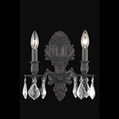 Crystal Monarch Wall Sconce - Elegant Lighting 9602W10DB