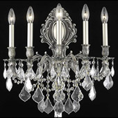 Crystal Monarch Wall Sconce - Elegant Lighting 9605W21PW