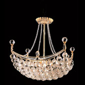 Crystal Corona Chandelier - Elegant Lighting 9800D20G