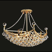 Crystal Corona Chandelier - Elegant Lighting 9800D24G