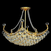 Crystal Corona Chandelier - Elegant Lighting 9800D28G