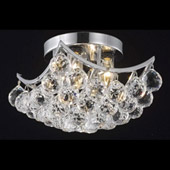 Crystal Corona Flush Mount Ceiling Light Fixture - Elegant Lighting 9800F10C