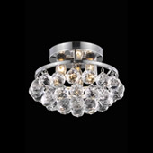 Crystal Corona Flush Mount Ceiling Light Fixture - Elegant Lighting 9805F10C