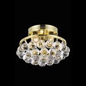 Crystal Corona Flush Mount Ceiling Light Fixture - Elegant Lighting 9805F10G