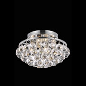Crystal Corona Flush Mount Ceiling Light Fixture - Elegant Lighting 9805F14C