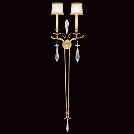 Fine Art Handcrafted Lighting 570450 Crystal Monte Carlo Tall Wall Sconce