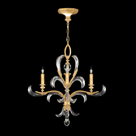 Fine Art Handcrafted Lighting 701540-3 Crystal Beveled Arcs 4 Light Chandelier