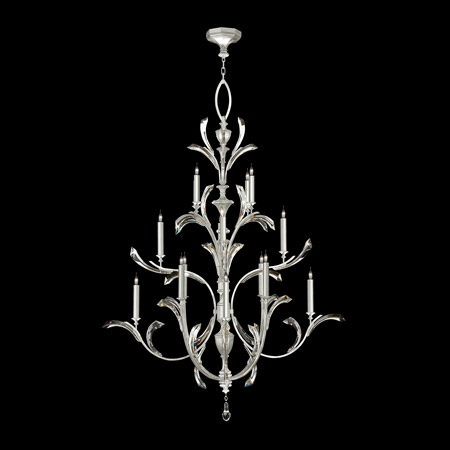 Fine Art Handcrafted Lighting 702040-4 Crystal Beveled Arcs 16 Light Tall Chandelier