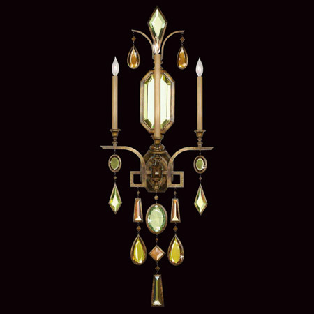 Fine Art Handcrafted Lighting 710450-1 Crystal Encased Gems Wall Sconce