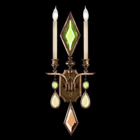 Fine Art Handcrafted Lighting 718150-1 Crystal Encased Gems Wall Sconce
