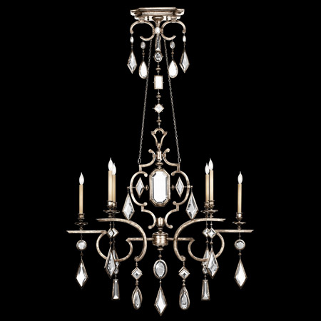 Fine Art Handcrafted Lighting 725940-3 Crystal Encased Gems Clear Oval Chandelier