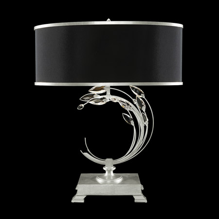 Fine Art Handcrafted Lighting 771510-42 Crystal Crystal Laurel Left Facing Silver Table Lamp