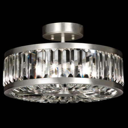 Fine Art Handcrafted Lighting 815740 Crystal Crystal Enchantment Round Semi-Flush Mount Ceiling Light