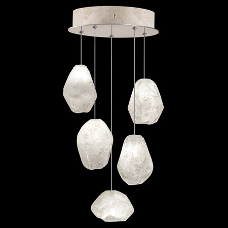 Fine Art Handcrafted Lighting 852440-23L Natural Inspirations 12" Round Multi Pendant Fixture