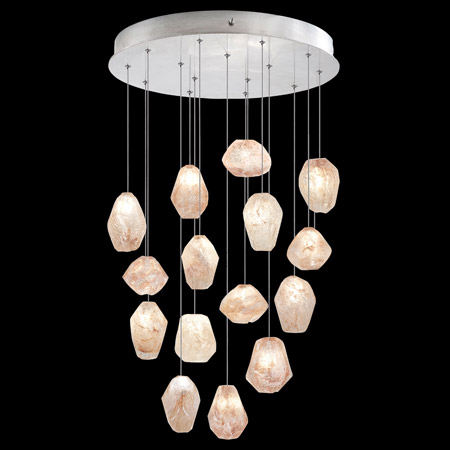 Fine Art Handcrafted Lighting 853140-14L Natural Inspirations 21" Round Multi Pendant Fixture