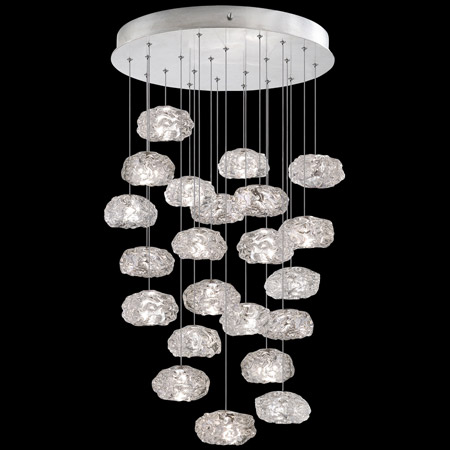 Fine Art Handcrafted Lighting 853240-11L Natural Inspirations 24" Round Multi Pendant Fixture
