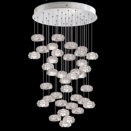 Fine Art Handcrafted Lighting 853440-11L Natural Inspirations 34" Round Multi Pendant Fixture
