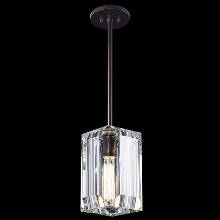 Fine Art Handcrafted Lighting 875440 Crystal Monceau Square Mini Pendant