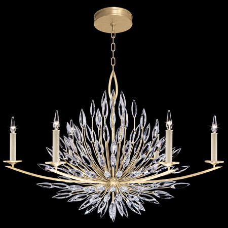 Fine Art Handcrafted Lighting 883240-1 Crystal Lily Buds Oval Chandelier