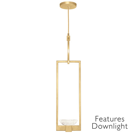 Fine Art Handcrafted Lighting 892840-21 Delphi Gold Mini Pendant with Downlight