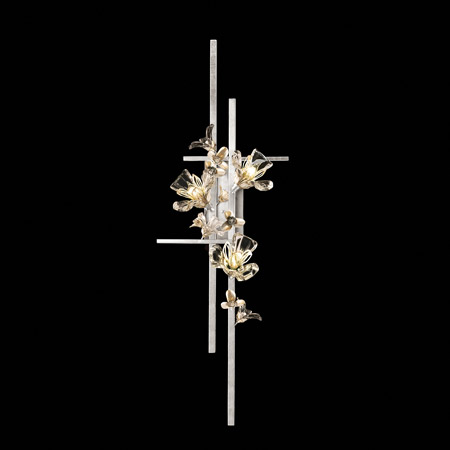 Fine Art Handcrafted Lighting 919250-1 Crystal Azu 44" Tall Left Facing Wall Sconce