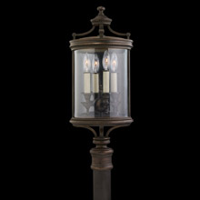 Fine Art Handcrafted Lighting 559483 Louvre Outdoor Pier/Post Mount Lantern
