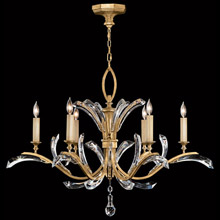Fine Art Handcrafted Lighting 761240 Crystal Beveled Arcs Gold Chandelier