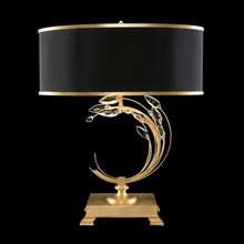 Fine Art Handcrafted Lighting 771510-34 Crystal Crystal Laurel Left Facing Gold Table Lamp