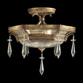 Classic/Traditional Monte Carlo Crystal Semi Flush Mount Ceiling Fixture - Fine Art Handcrafted Lighting 569840