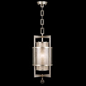 Contemporary Singapore Moderne Silver Lantern - Fine Art Handcrafted Lighting 590040-2
