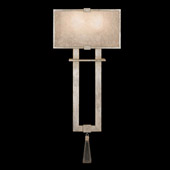 Contemporary Singapore Moderne Silver ADA Wall Sconce - Fine Art Handcrafted Lighting 600550-2