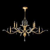 Crystal Beveled Arcs 6 Light Oval Chandelier - Fine Art Handcrafted Lighting 700840-3