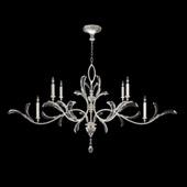 Crystal Beveled Arcs 6 Light Oval Chandelier - Fine Art Handcrafted Lighting 700840-4