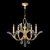 Crystal Beveled Arcs 5 Light Chandelier - Fine Art Handcrafted Lighting 702240-3