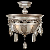 Crystal Encased Gems Clear Gems Semi-Flush Mount Ceiling Fixture - Fine Art Handcrafted Lighting 727140-3