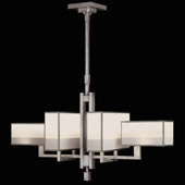 Contemporary Perspectives Silver Rectangular Chandelier - Fine Art Handcrafted Lighting 734040-2