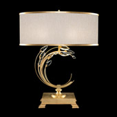 Crystal Crystal Laurel Right Facing Gold Table Lamp - Fine Art Handcrafted Lighting 758610-33