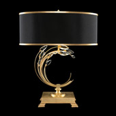 Crystal Crystal Laurel Right Facing Gold Table Lamp - Fine Art Handcrafted Lighting 758610-34