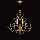Crystal Beveled Arcs Large Gold Chandelier - Fine Art Handcrafted Lighting 760640