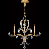 Crystal Beveled Arcs Gold Chandelier - Fine Art Handcrafted Lighting 760840