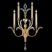 Crystal Beveled Arcs Gold Wall Sconce - Fine Art Handcrafted Lighting 762550