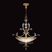Crystal Beveled Arcs Gold Large Inverted Pendant - Fine Art Handcrafted Lighting 762740