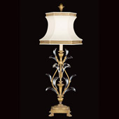 Crystal Beveled Arcs Gold Buffet Lamp - Fine Art Handcrafted Lighting 769010